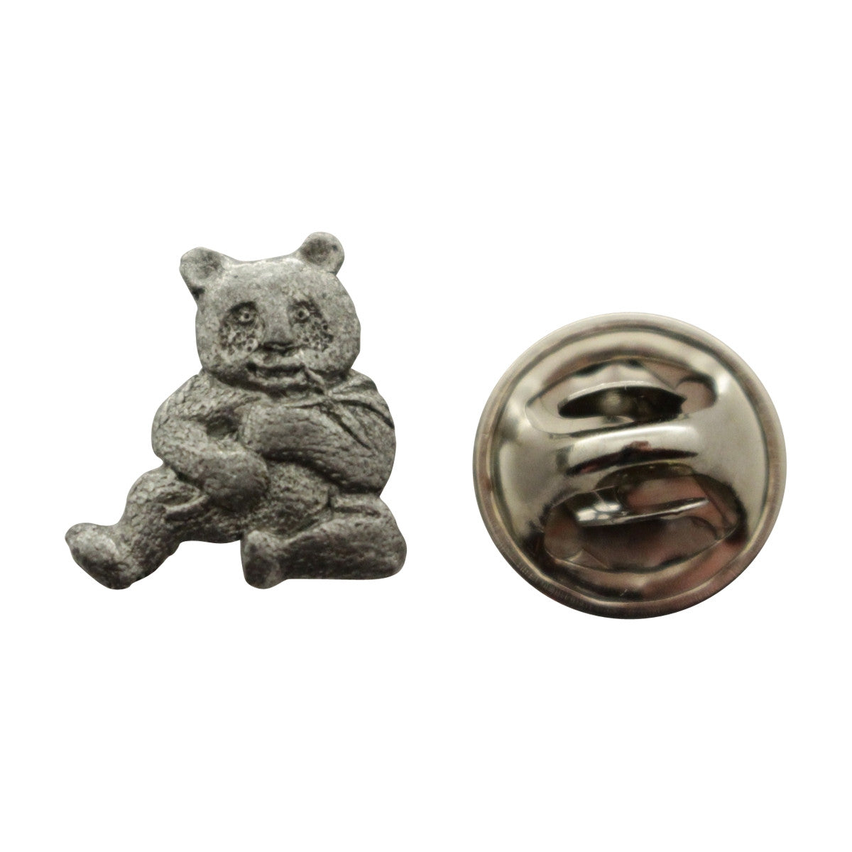 Panda Mini Pin ~ Antiqued Pewter ~ Miniature Lapel Pin ~ Sarah's Treats & Treasures